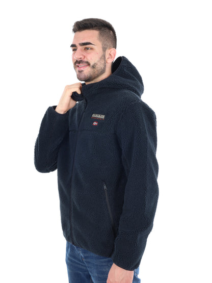 SHERPA CON CAPPUCCIO TYNIK NAPAPIJRI DA UOMO NERO