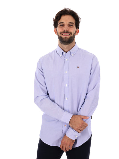 CAMICIA G-TERRA LS NAPAPIJRI DA UOMO BIANCO BLU