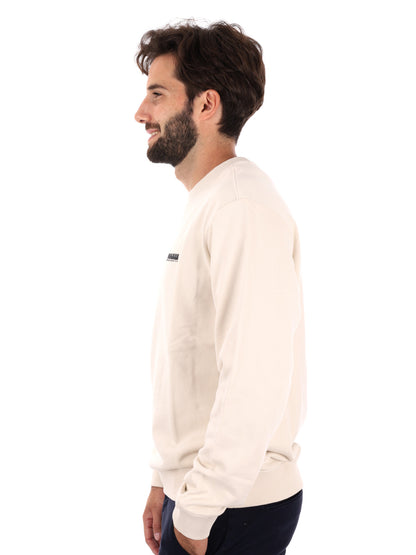 FELPA GIROCOLLO SMALLBOX NAPAPIJRI DA UOMO PANNA