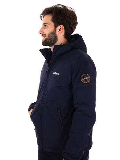 GIACCA CON CAPPUCCIO A-TUNDRA NAPAPIJRI  DA UOMO BLU