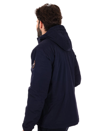 GIACCA CON CAPPUCCIO A-TUNDRA NAPAPIJRI  DA UOMO BLU
