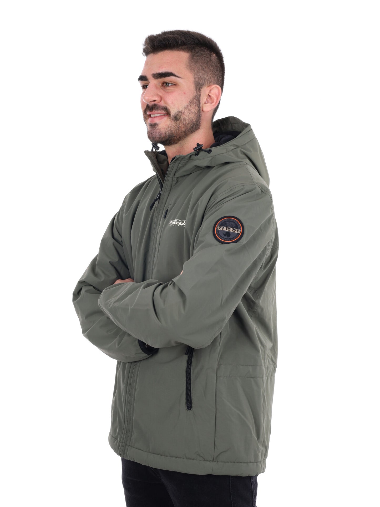 GIACCA CON CAPPUCCIO A-TUNDRA NAPAPIJRI DA UOMO VERDE