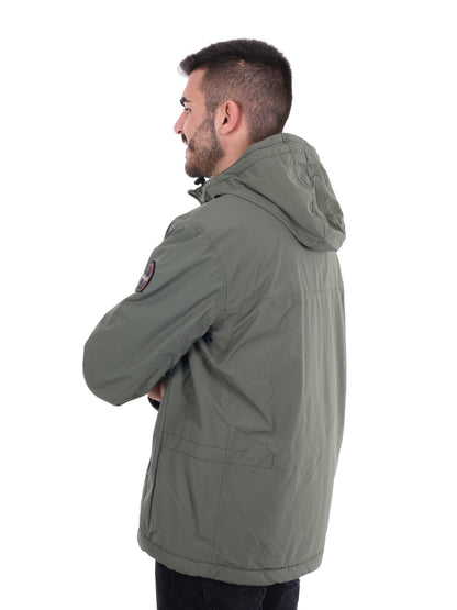GIACCA CON CAPPUCCIO A-TUNDRA NAPAPIJRI DA UOMO VERDE
