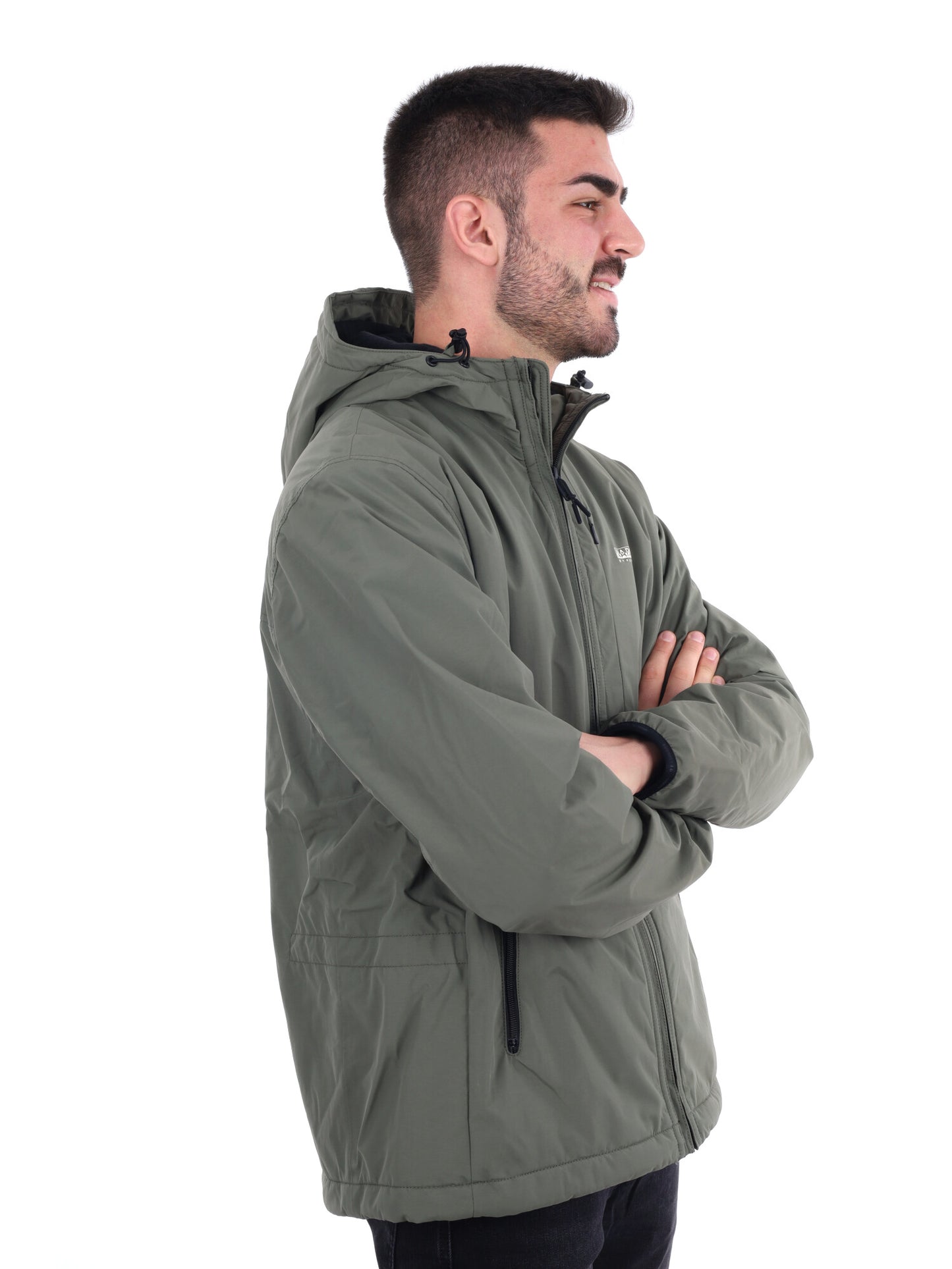 GIACCA CON CAPPUCCIO A-TUNDRA NAPAPIJRI DA UOMO VERDE