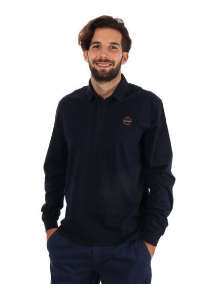 POLO A MANICHE LUNGHE NAPAPIJRI DA UOMO BLU