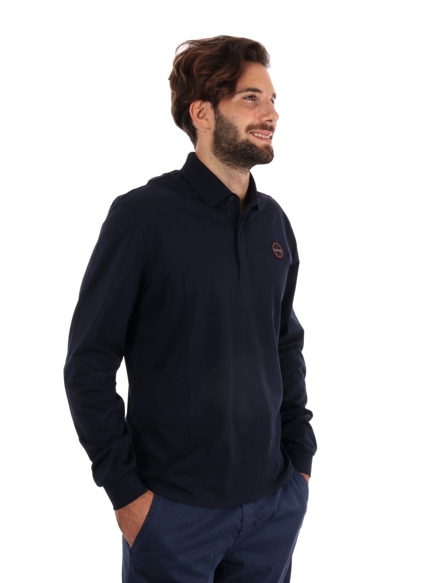 POLO A MANICHE LUNGHE NAPAPIJRI DA UOMO BLU