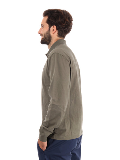 POLO A MANICHE LUNGHE NAPAPIJRI DA UOMO VERDE