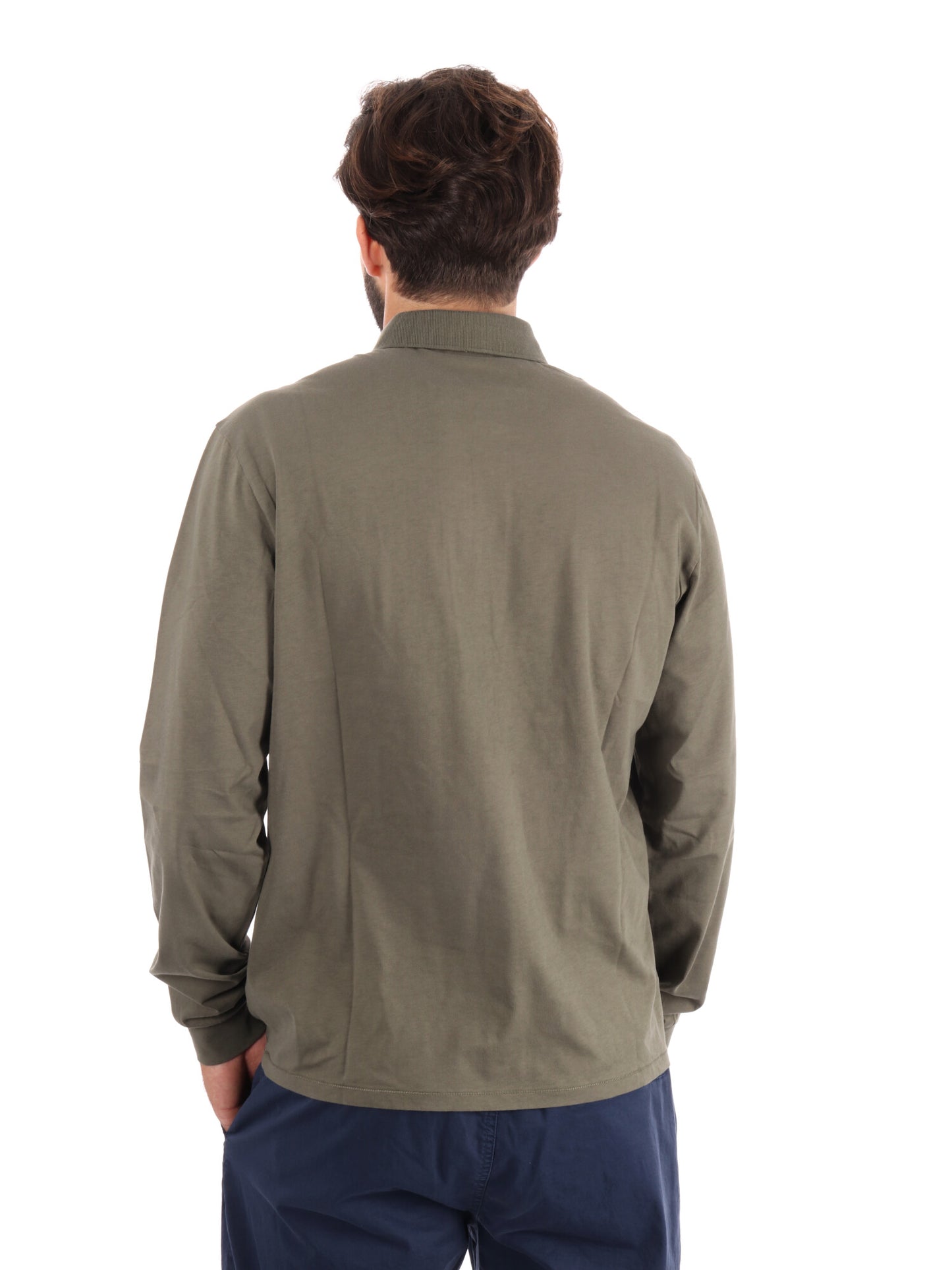 POLO A MANICHE LUNGHE NAPAPIJRI DA UOMO VERDE