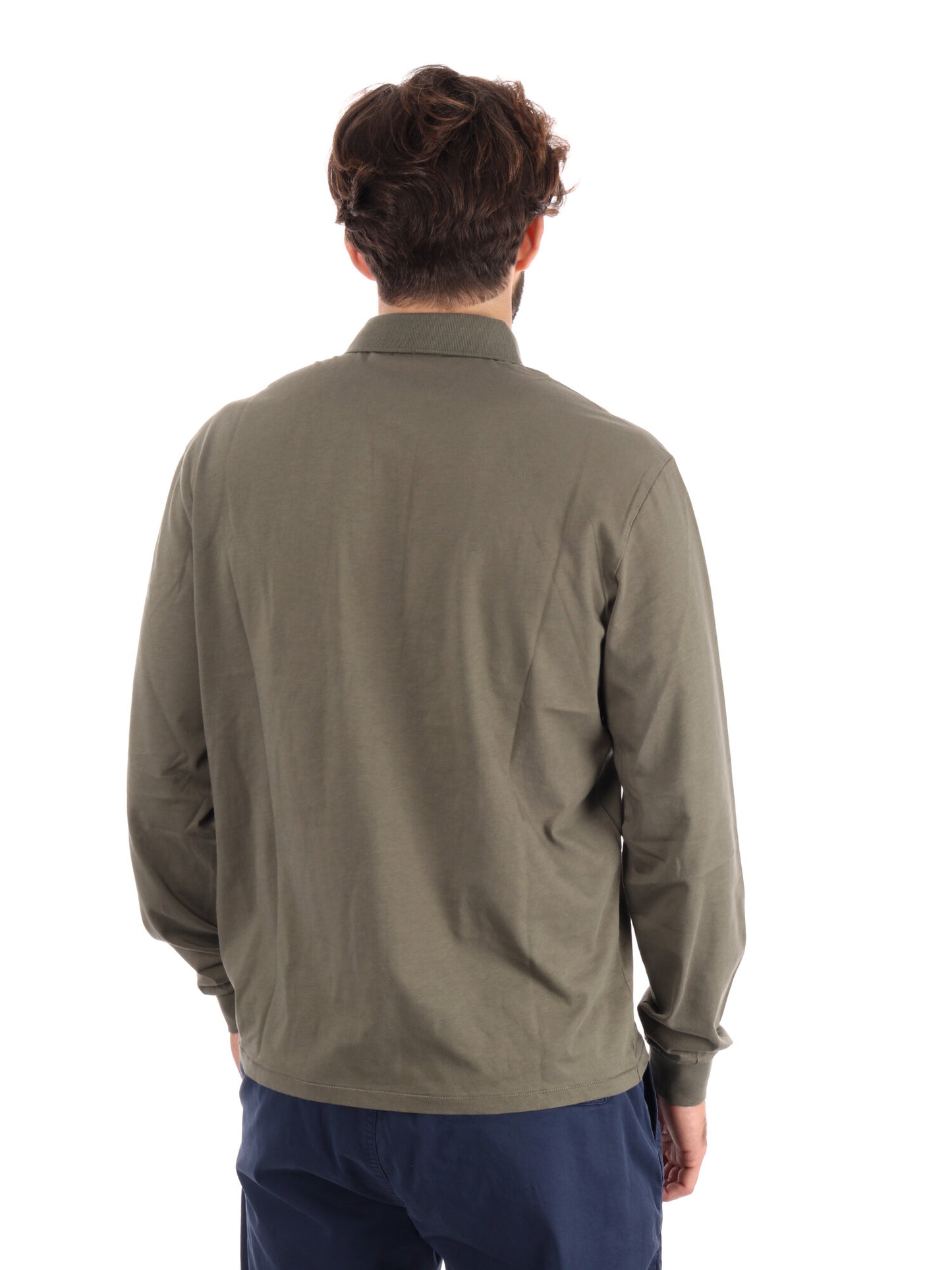 POLO A MANICHE LUNGHE NAPAPIJRI DA UOMO VERDE