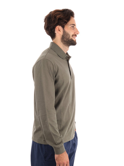 POLO A MANICHE LUNGHE NAPAPIJRI DA UOMO VERDE