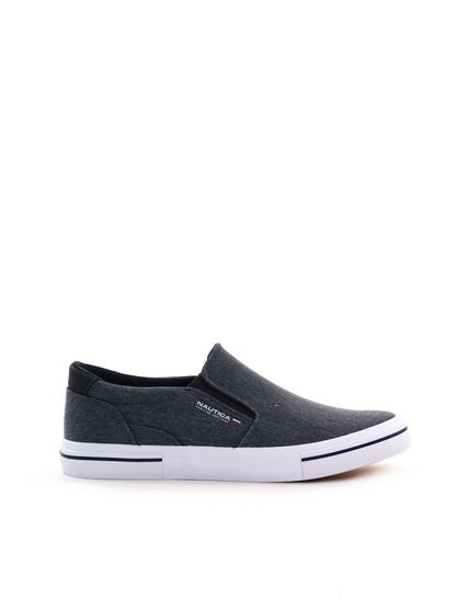 Slip on Sportcommerce da uomo blu, sneakers nautiche leggere