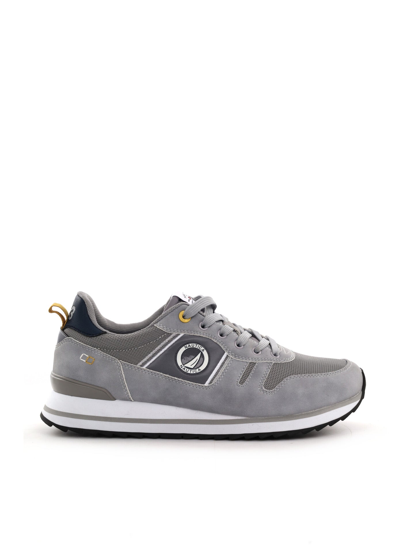 Sneakers da uomo Nautica grigie in similpelle con suola in gomma
