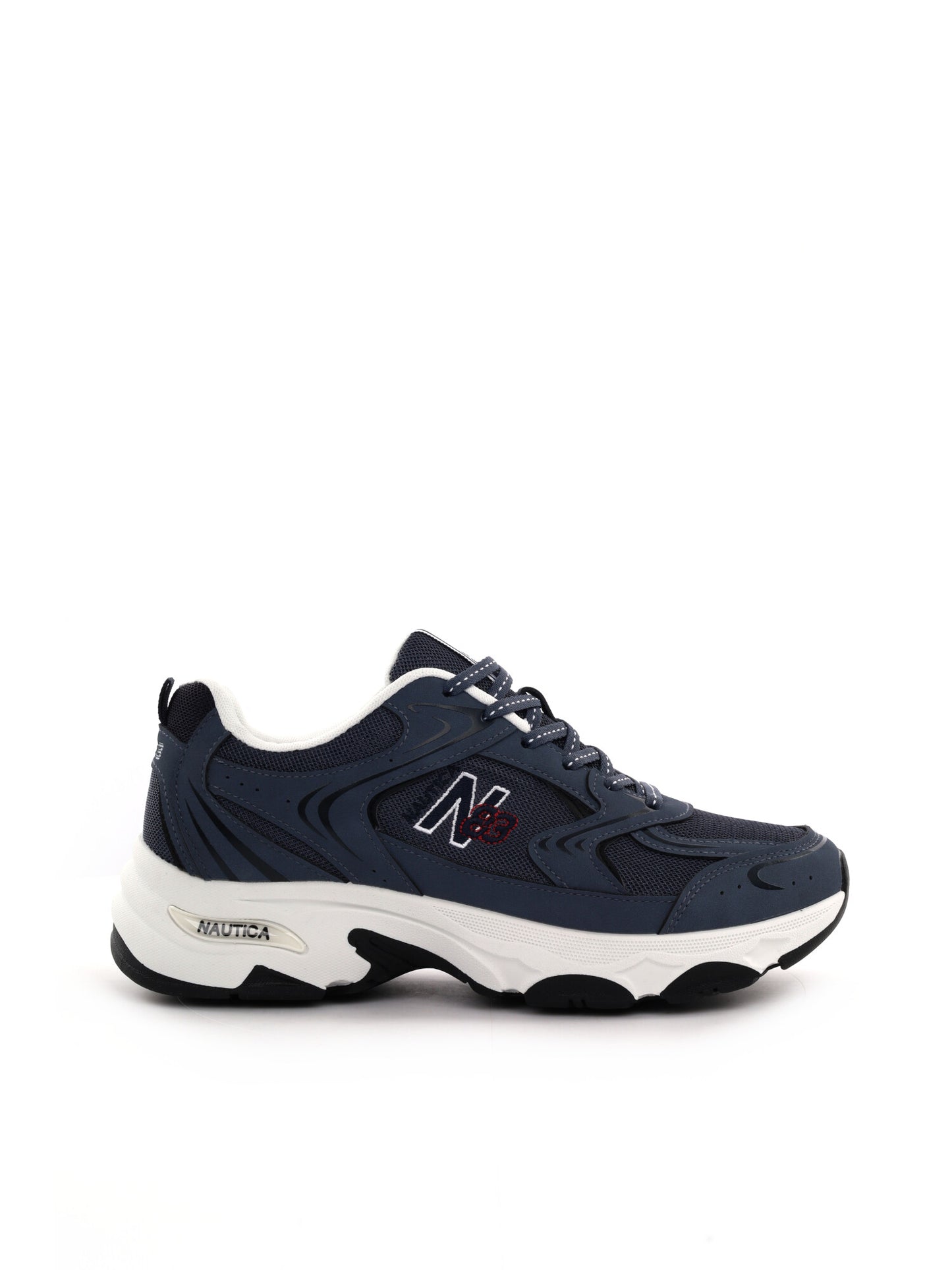 Sneakers da uomo Nautica in similpelle blu dallo stile minimal e retrò