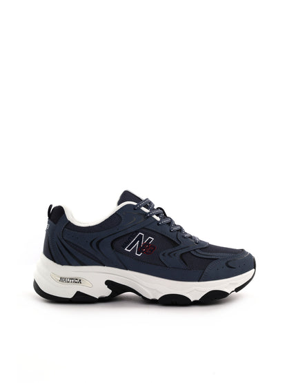 Sneakers da uomo Nautica in similpelle blu dallo stile minimal e retrò