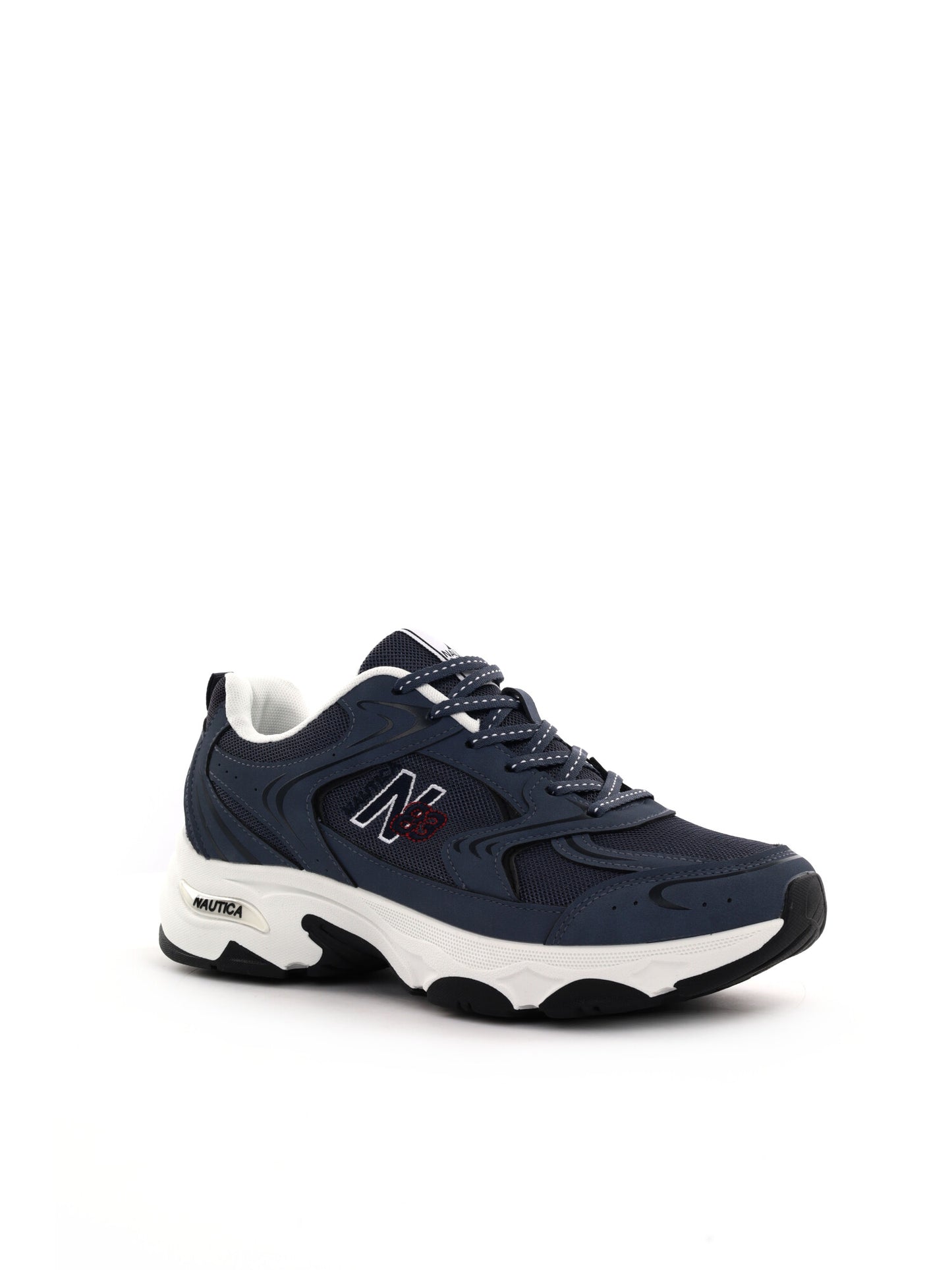 Sneakers da uomo Nautica in similpelle blu dallo stile minimal e retrò