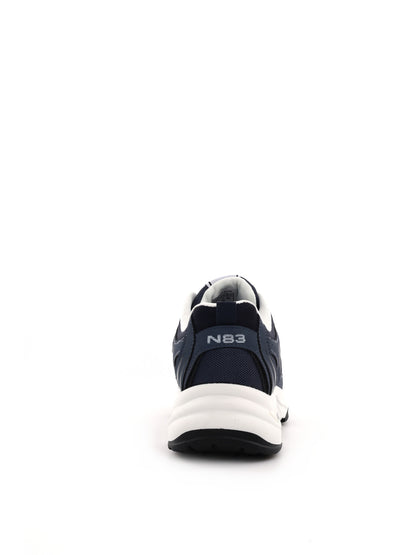 Sneakers da uomo Nautica in similpelle blu dallo stile minimal e retrò