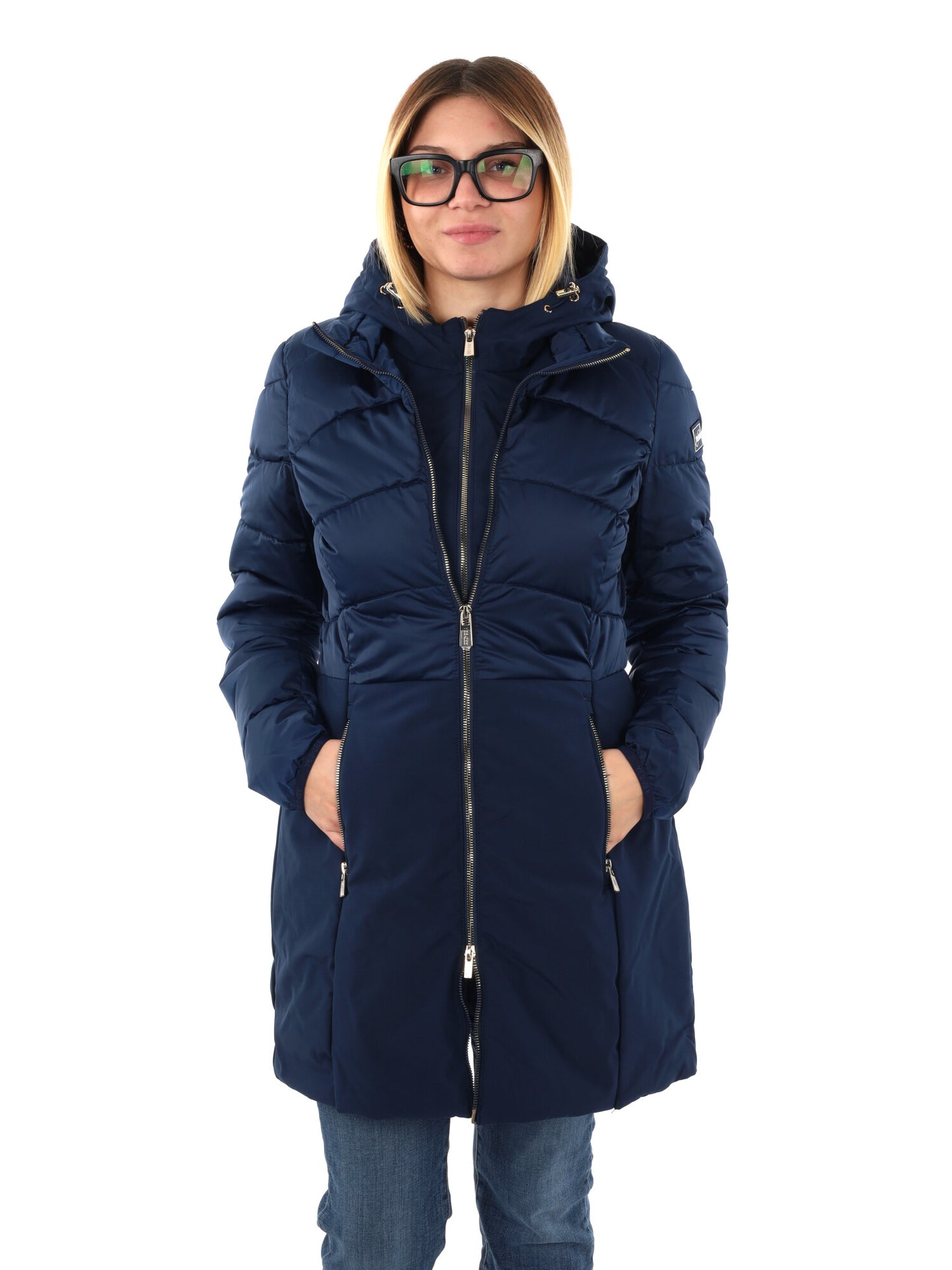 GIACCONE CON FINTO GILET YES ZEE DA DONNA BLU