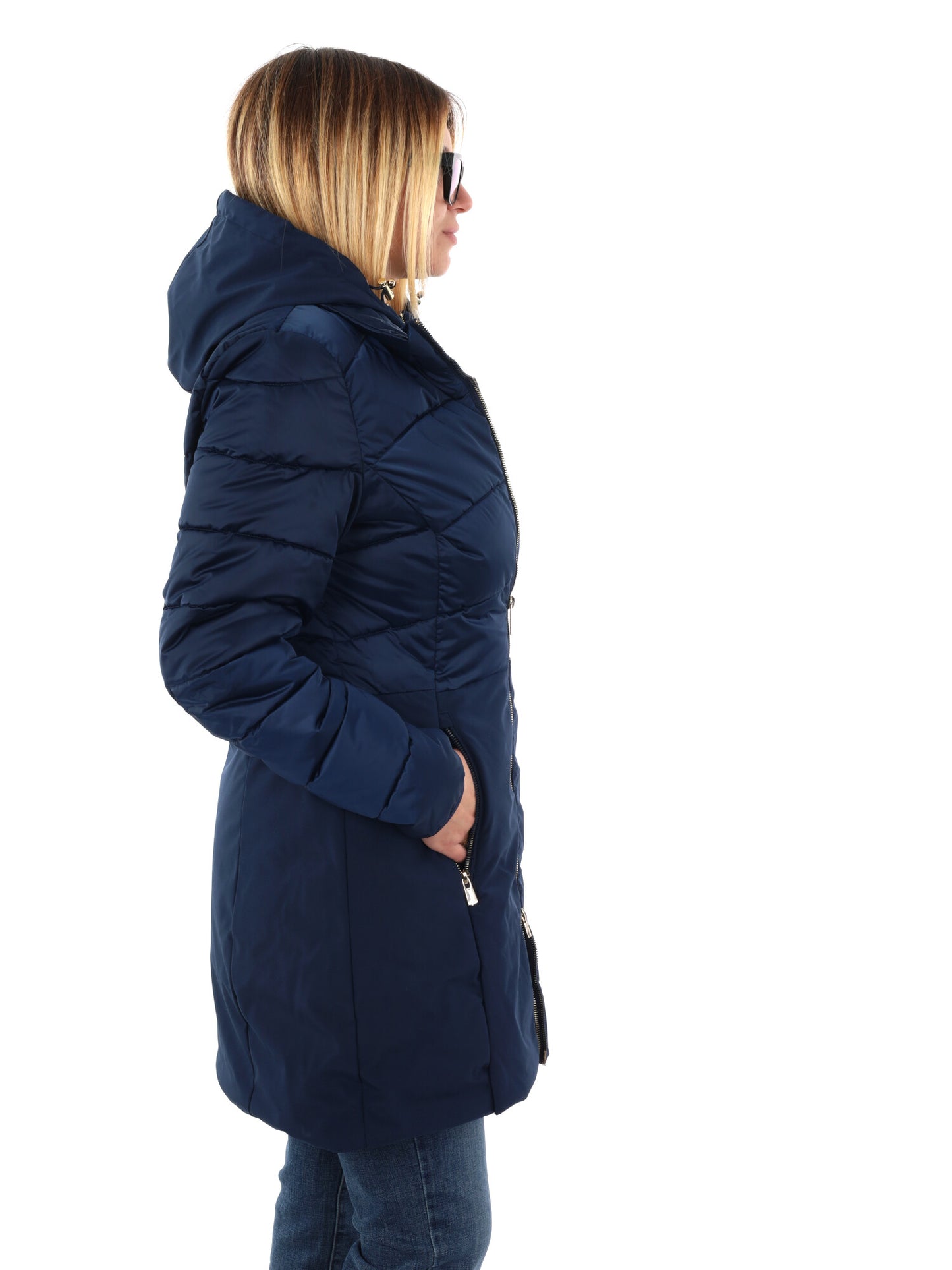 GIACCONE CON FINTO GILET YES ZEE DA DONNA BLU