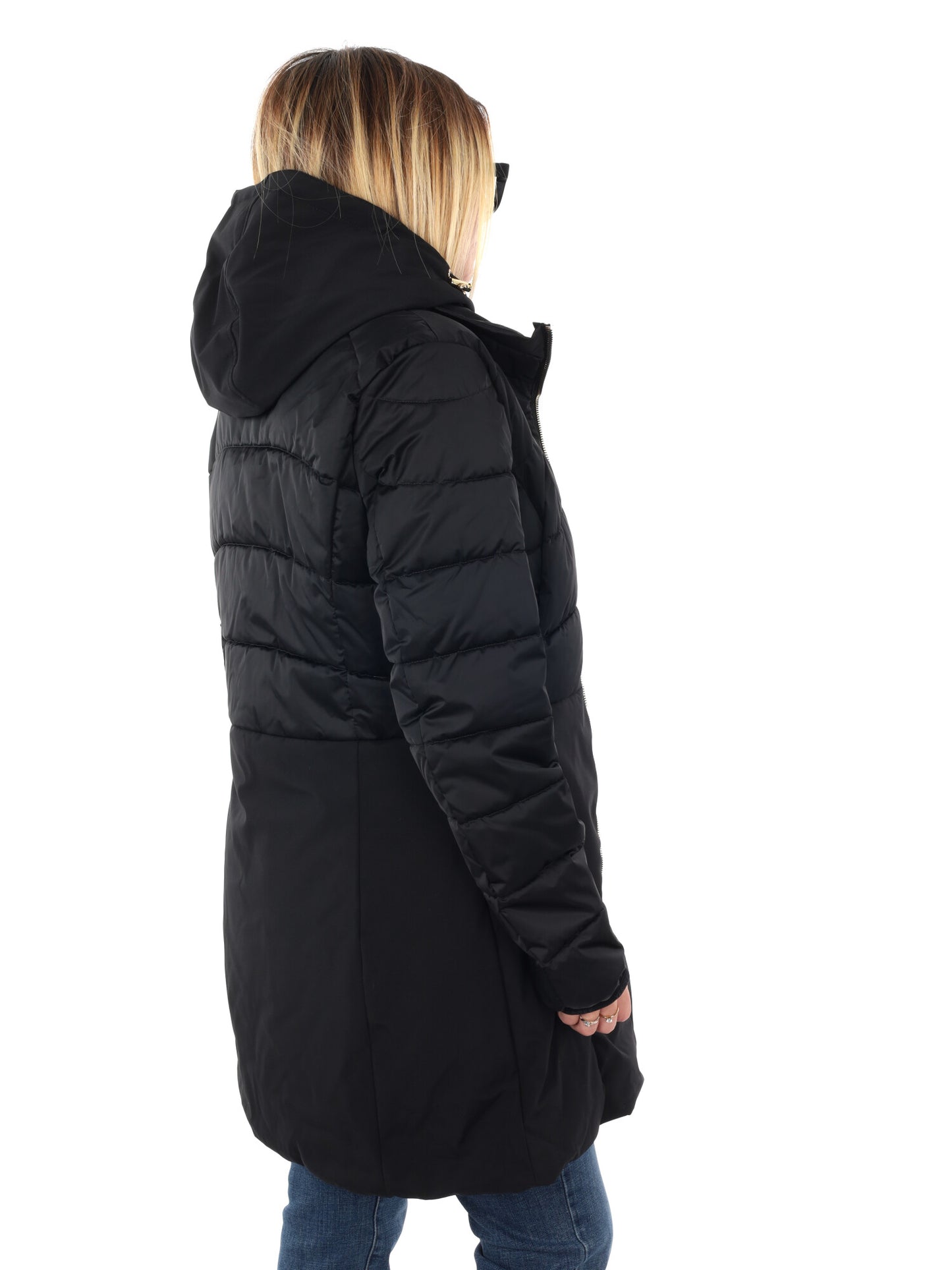 GIACCONE CON FINTO GILET YES ZEE DA DONNA NERO