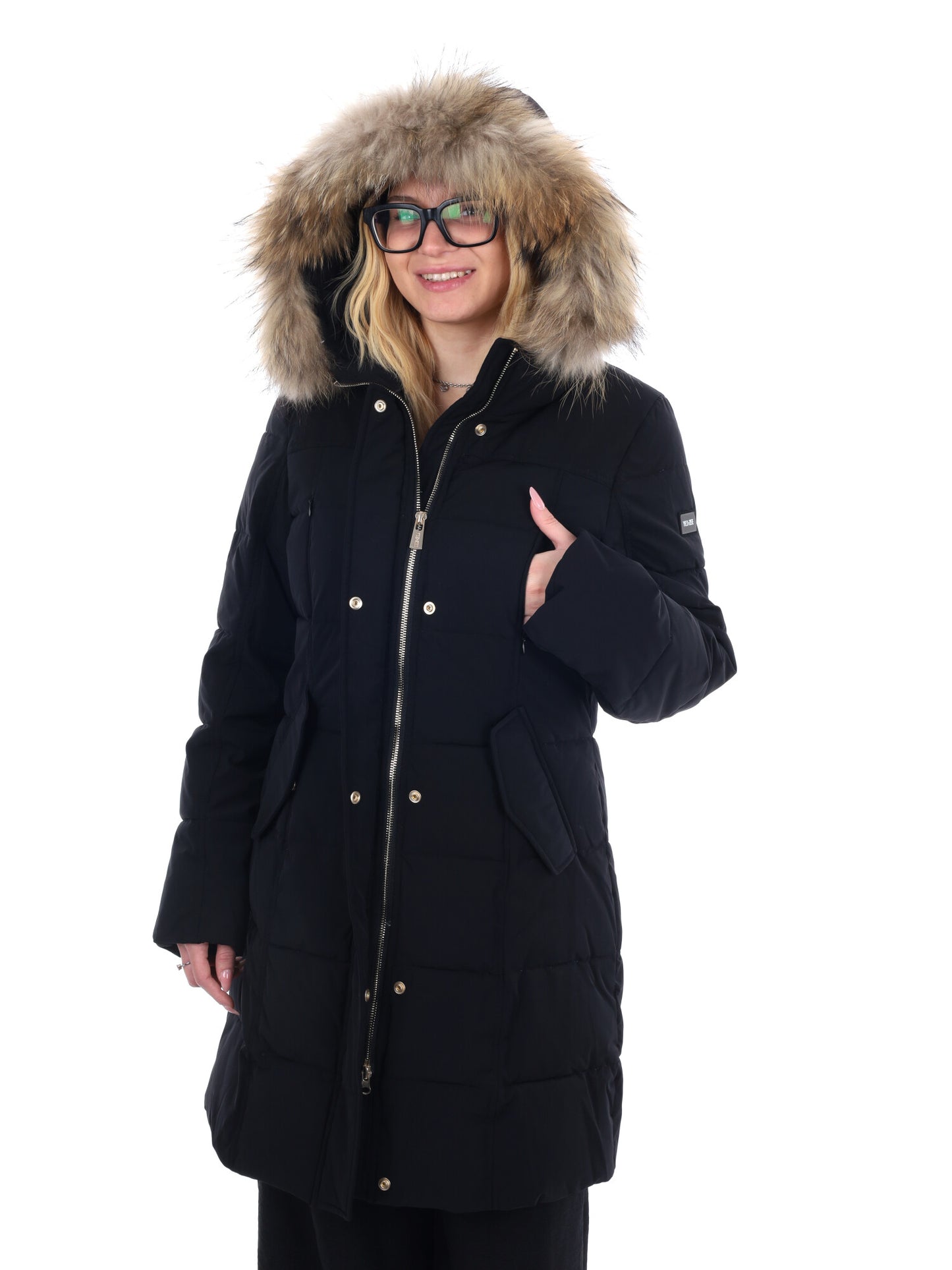 GIACCONE TRAPUNTATO YES ZEE DA DONNA NERO