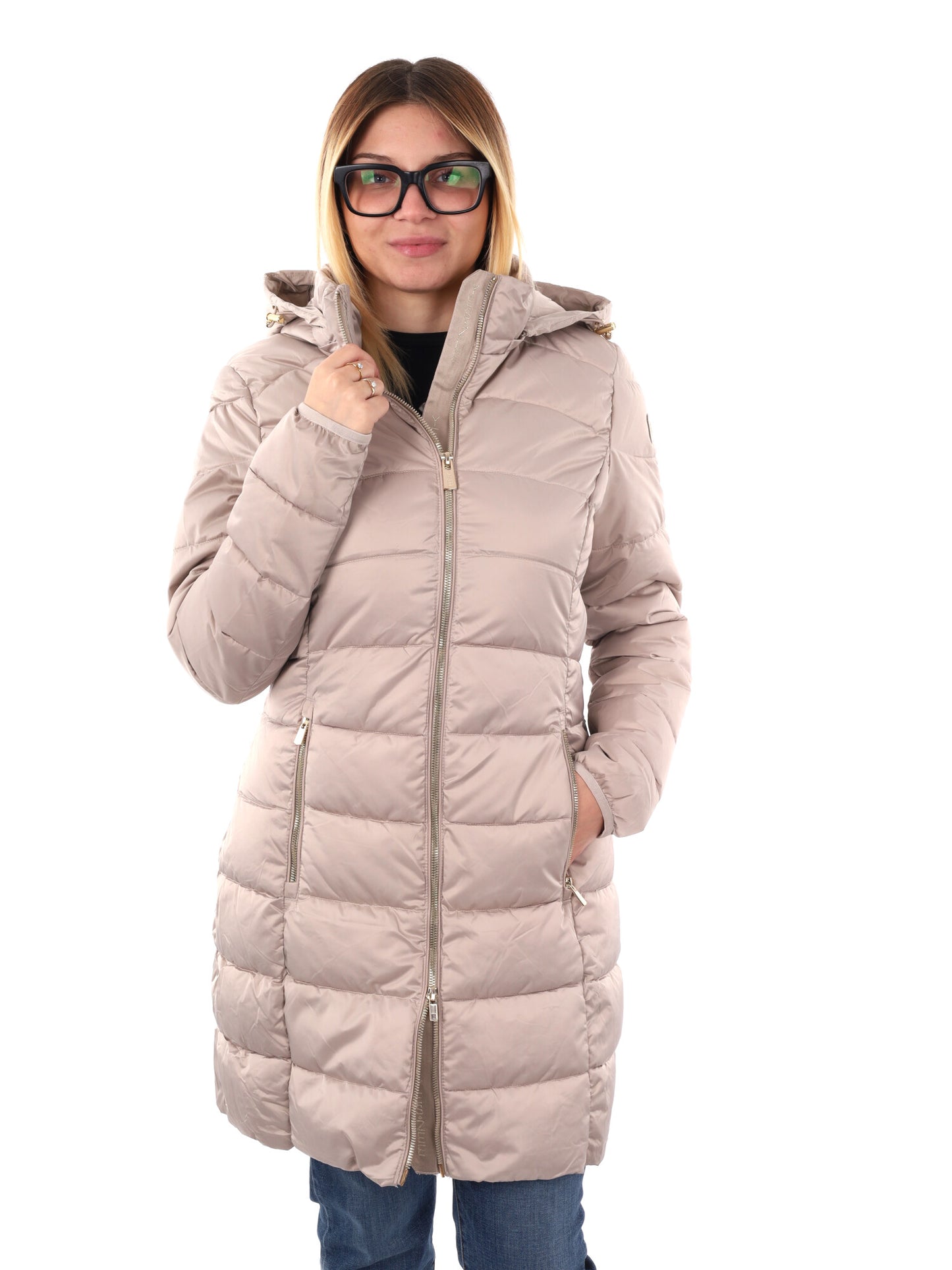 GIACCONE LUNGO TRAPUNTATO YES ZEE DA DONNA BEIGE