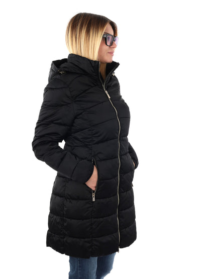 GIACCONE LUNGO TRAPUNTATO YES ZEE DA DONNA NERO