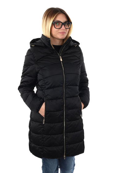 GIACCONE LUNGO TRAPUNTATO YES ZEE DA DONNA NERO