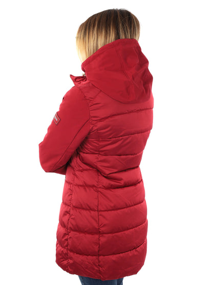 GIACCONE LUNGO YES ZEE DA DONNA ROSSO SCURO