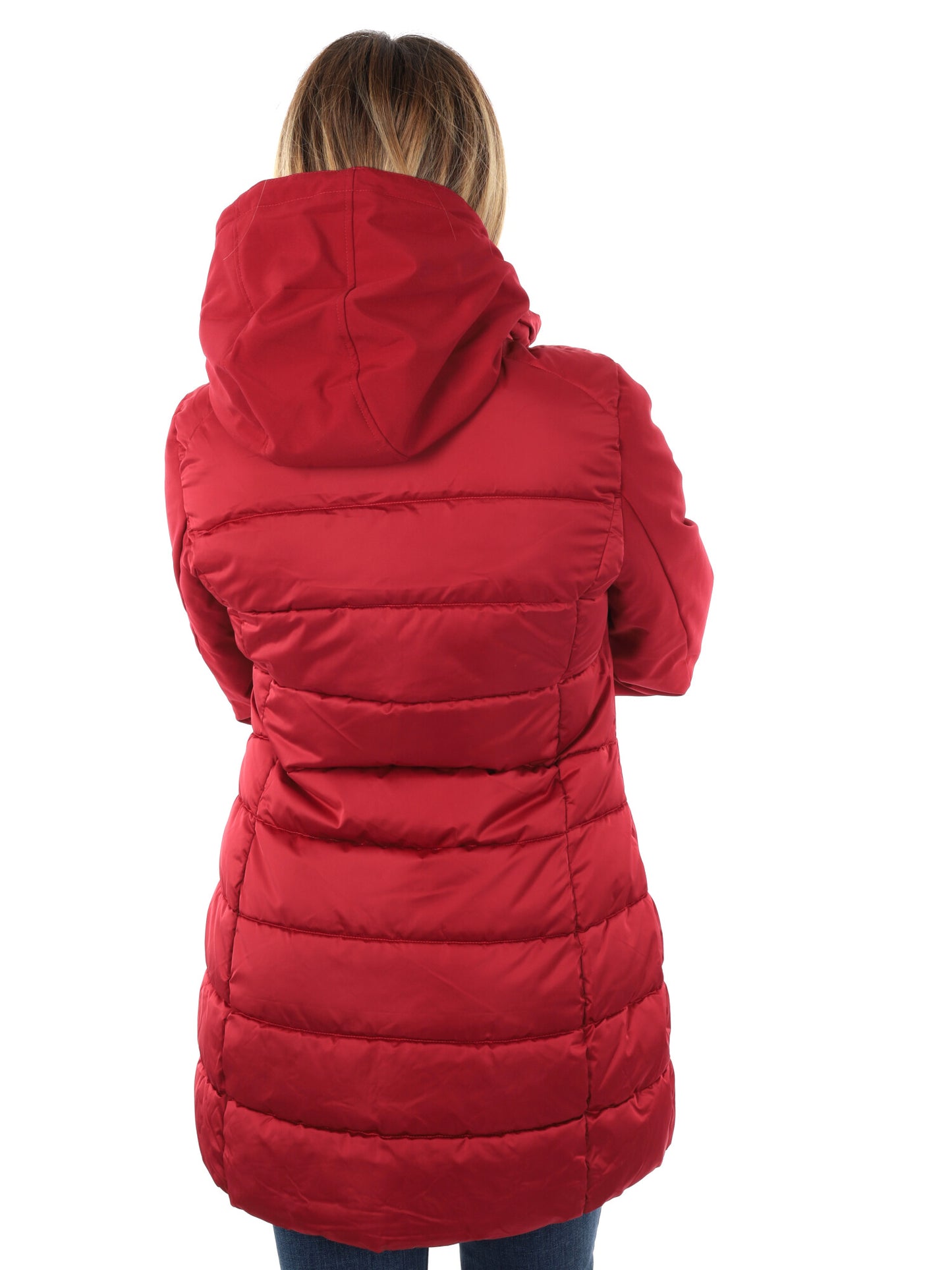 GIACCONE LUNGO YES ZEE DA DONNA ROSSO SCURO