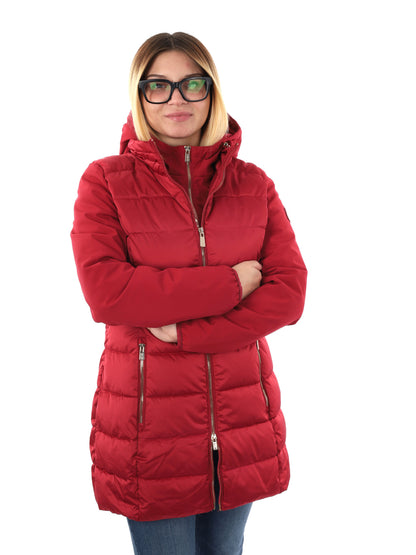 GIACCONE LUNGO YES ZEE DA DONNA ROSSO SCURO