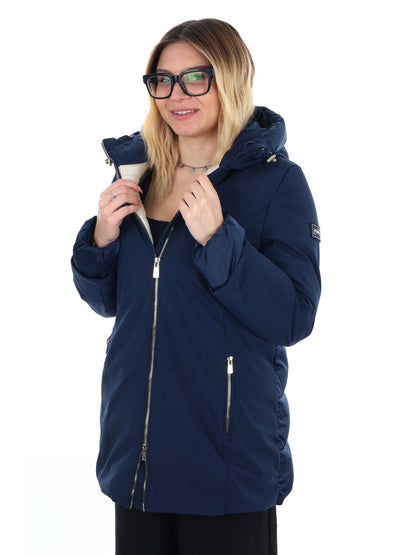 GIACCONE LUNGHEZZA MEDIA YES ZEE DA DONNA BLU