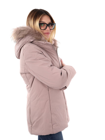 GIACCONE CON CAPPUCCIO E FINTO GILET YES ZEE DA DONNA CIPRIA