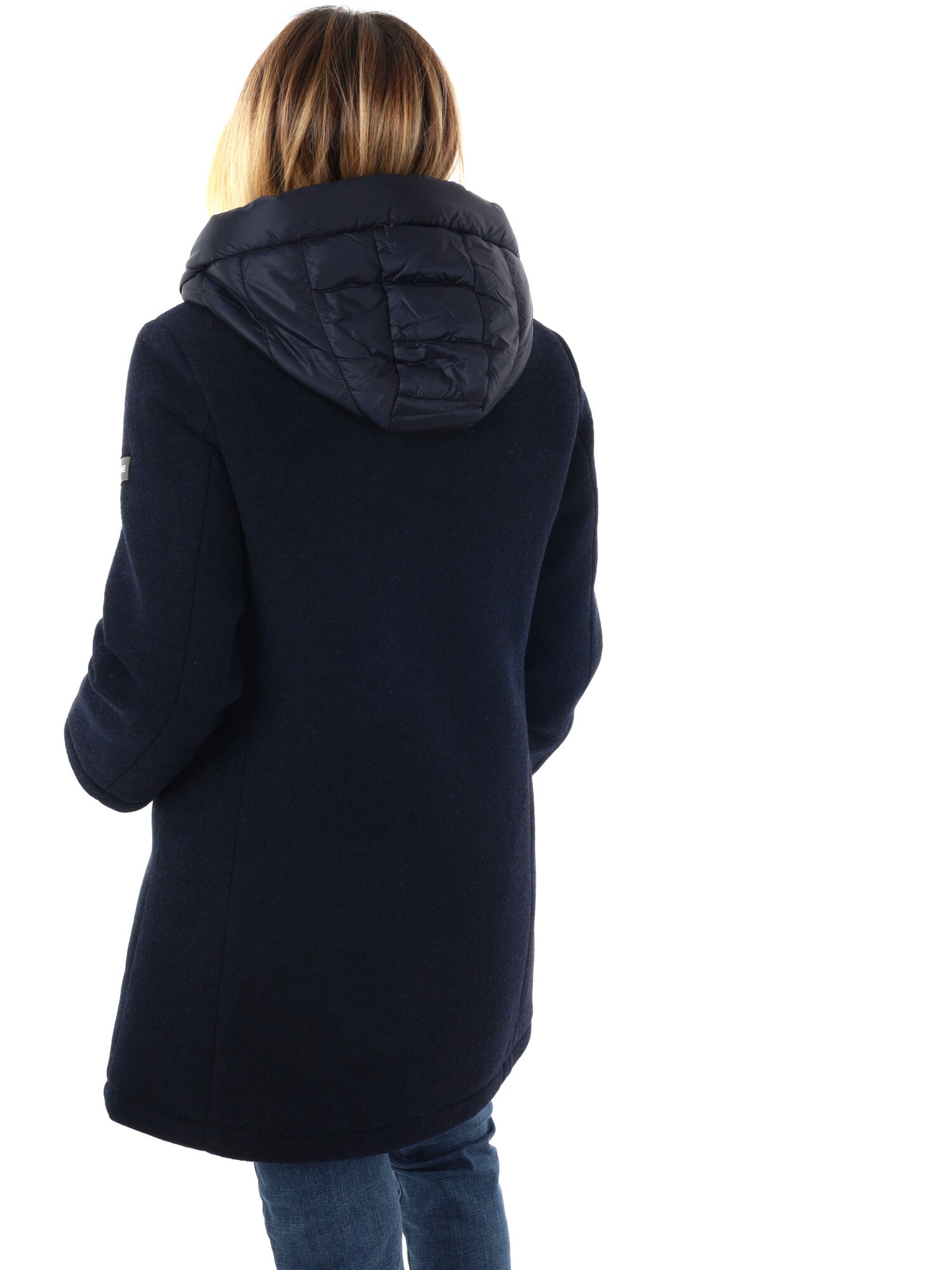 CAPPOTTO CON CAPPUCCIO FICCO YES ZEE DA DONNA BLU