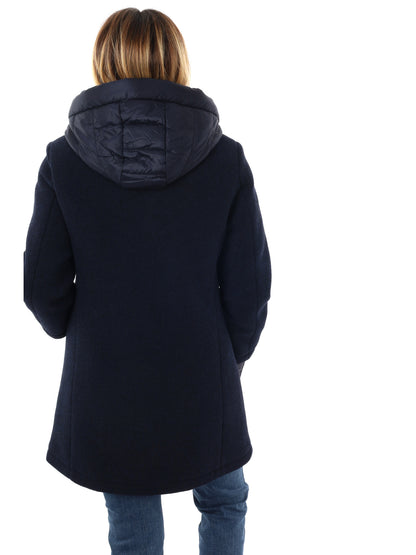 CAPPOTTO CON CAPPUCCIO FICCO YES ZEE DA DONNA BLU