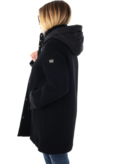 CAPPOTTO CON CAPPUCCIO FICCO YES ZEE DA DONNA NERO