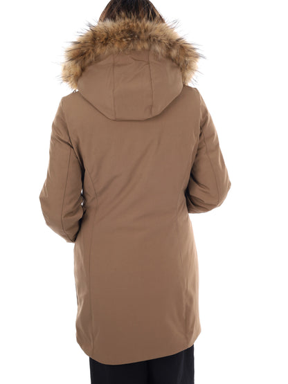 GIACCONE IDROREPELLENTE CON CAPPUCCIO YES ZEE DA DONNA CAMMELLO