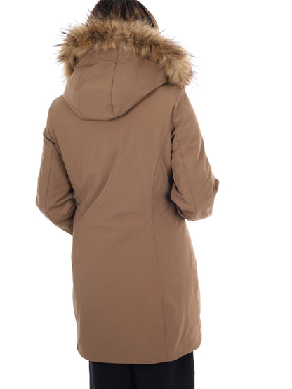 GIACCONE IDROREPELLENTE CON CAPPUCCIO YES ZEE DA DONNA CAMMELLO