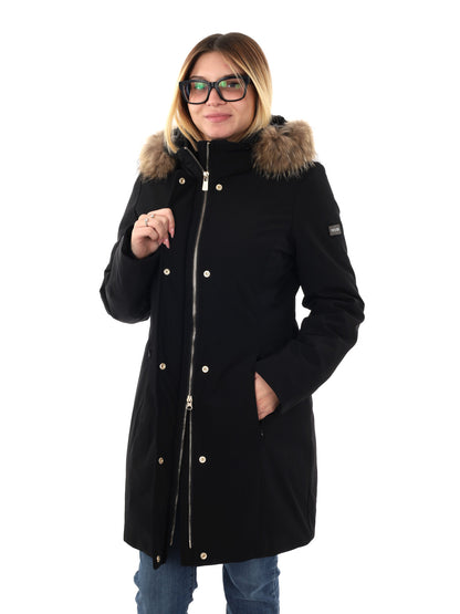 GIACCONE IDROREPELLENTE CON CAPPUCCIO YES ZEE DA DONNA NERO