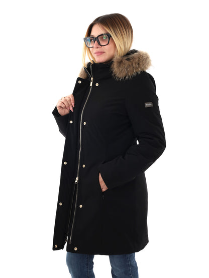 GIACCONE IDROREPELLENTE CON CAPPUCCIO YES ZEE DA DONNA NERO