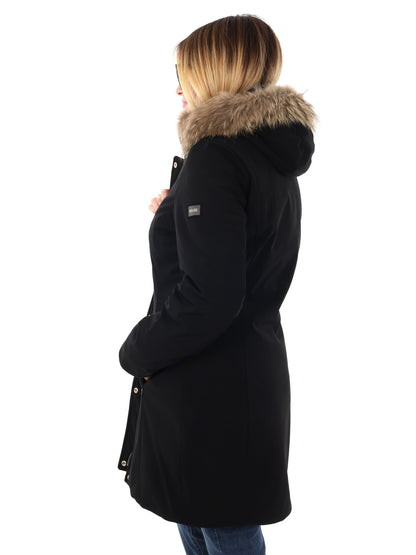 GIACCONE IDROREPELLENTE CON CAPPUCCIO YES ZEE DA DONNA NERO