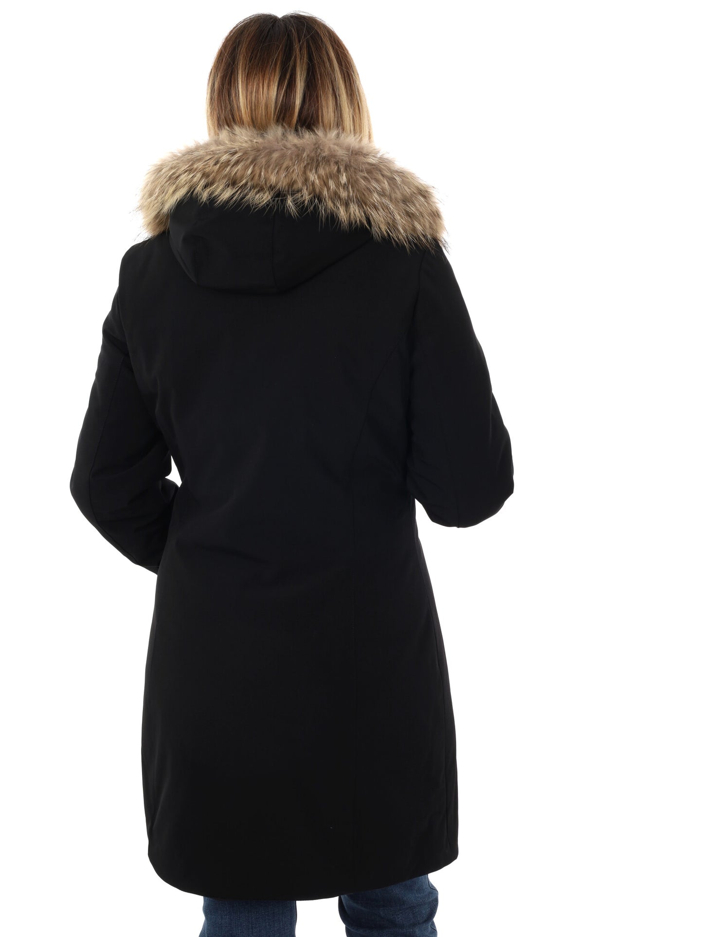 GIACCONE IDROREPELLENTE CON CAPPUCCIO YES ZEE DA DONNA NERO