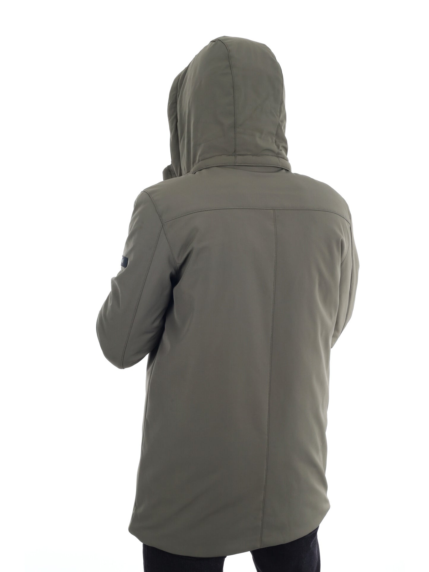 GIACCONE SOFT SHELL CON CAPPUCCIO YES ZEE DA UOMO VERDE MILITARE