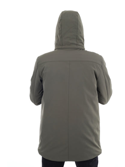 GIACCONE SOFT SHELL CON CAPPUCCIO YES ZEE DA UOMO VERDE MILITARE