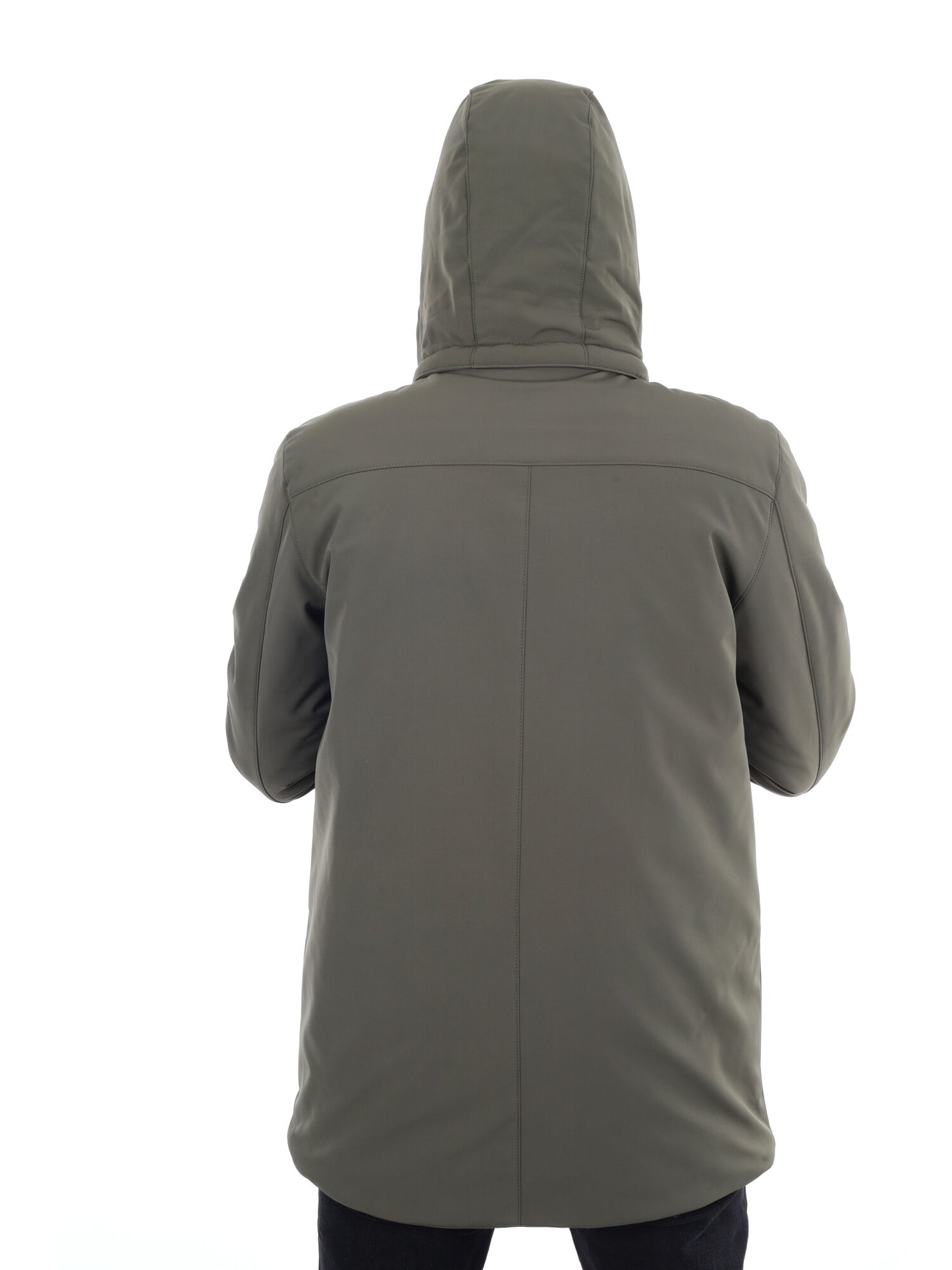 GIACCONE SOFT SHELL CON CAPPUCCIO YES ZEE DA UOMO VERDE MILITARE