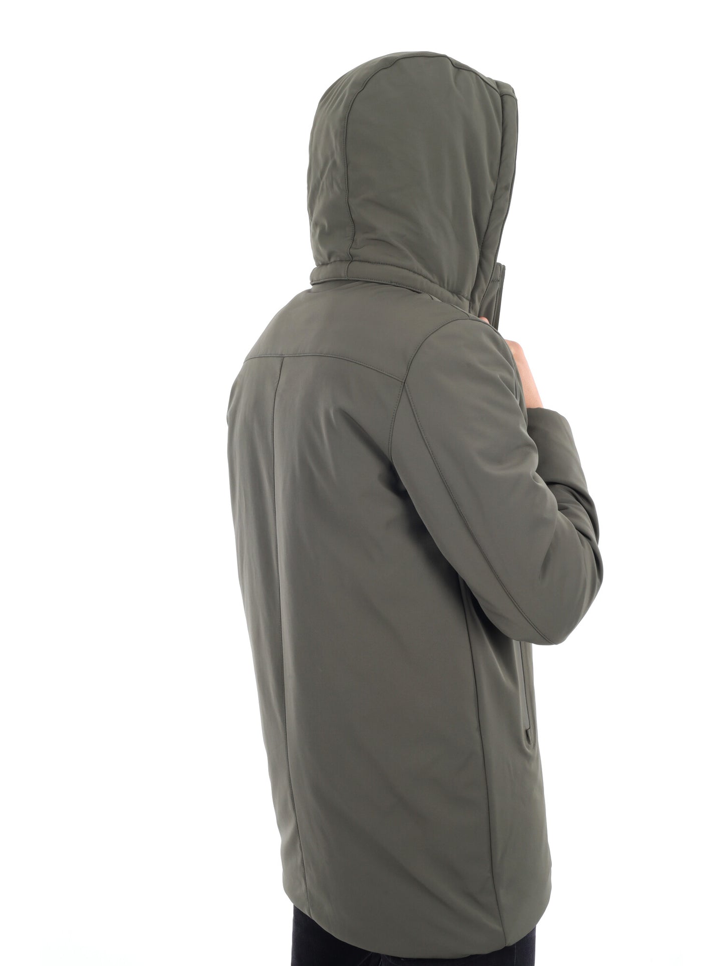 GIACCONE SOFT SHELL CON CAPPUCCIO YES ZEE DA UOMO VERDE MILITARE