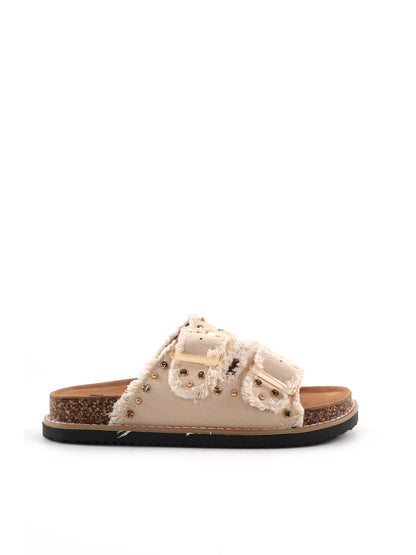 Sandali beige da donna Clyo' dal design moderno e comfort superiore