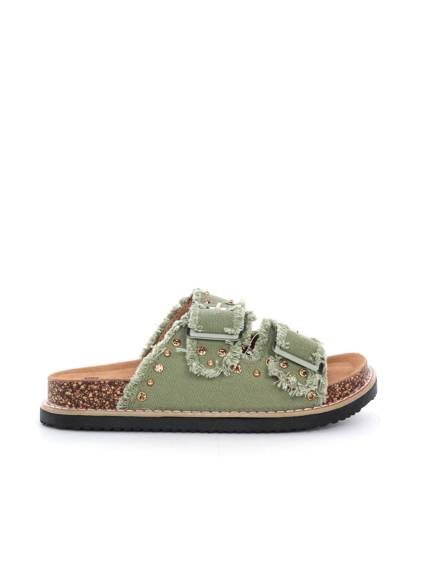 Sandali verdi casual da donna Clyo' per la primavera-estate
