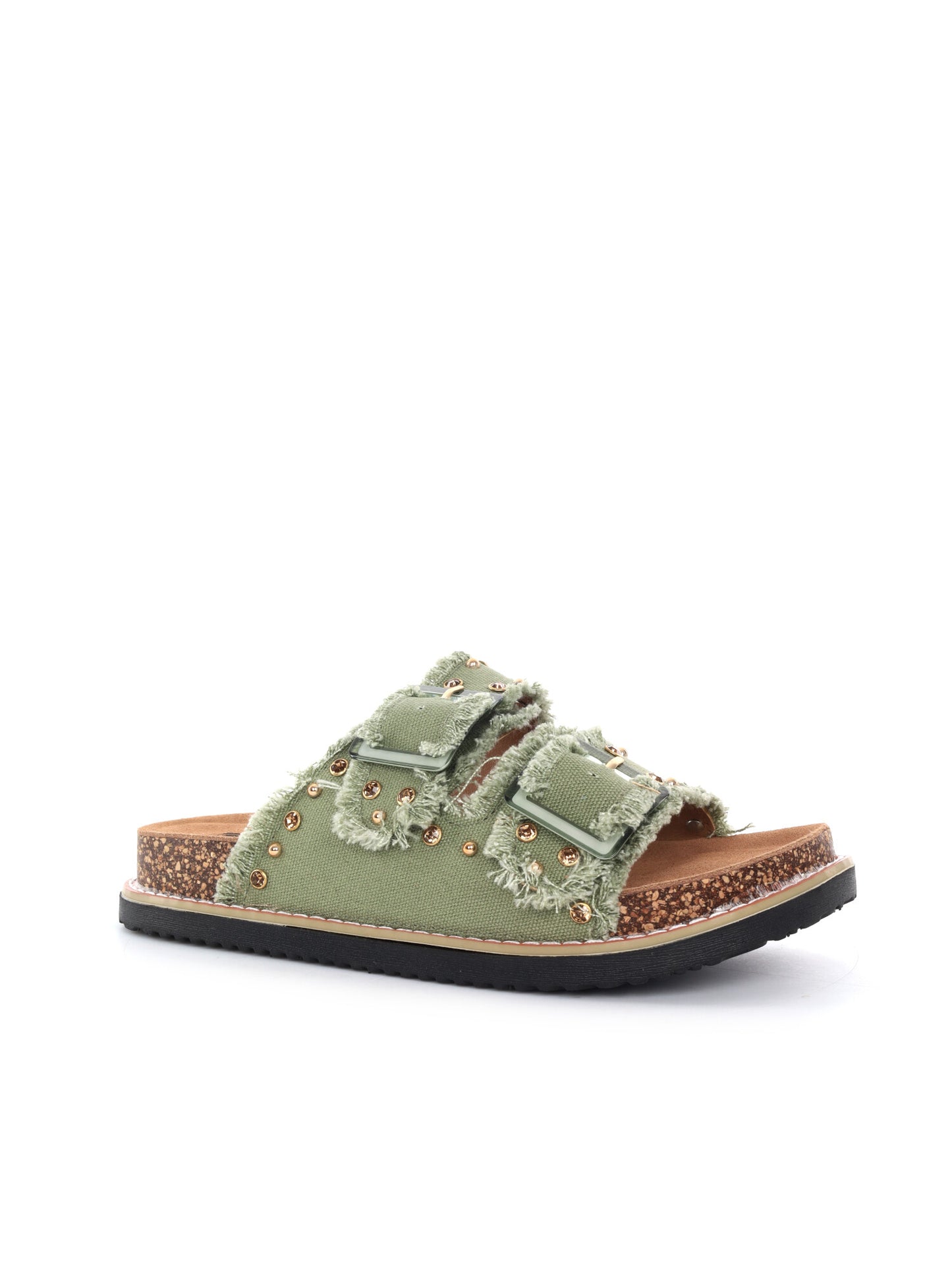 Sandali verdi casual da donna Clyo' per la primavera-estate