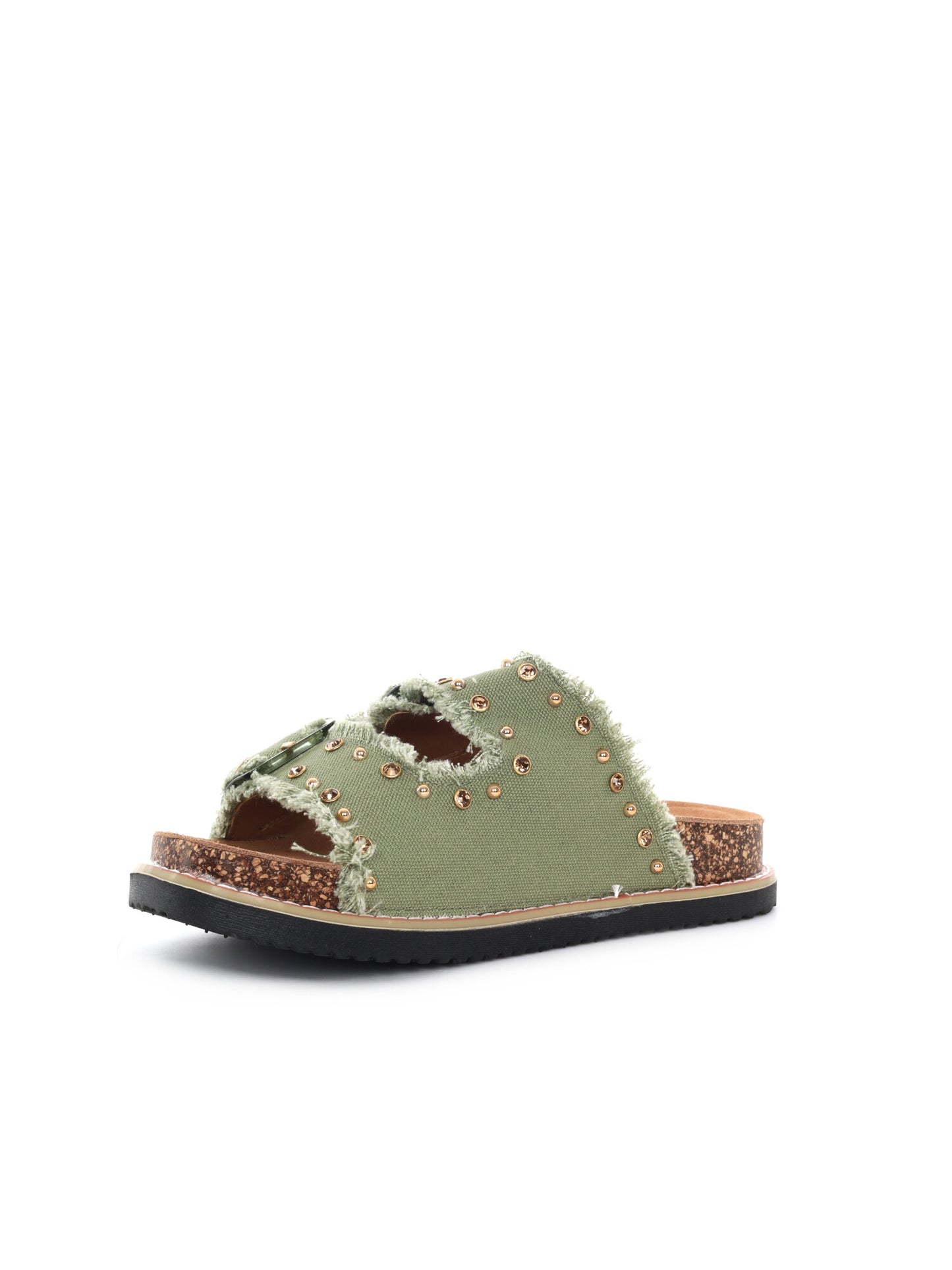 Sandali verdi casual da donna Clyo' per la primavera-estate