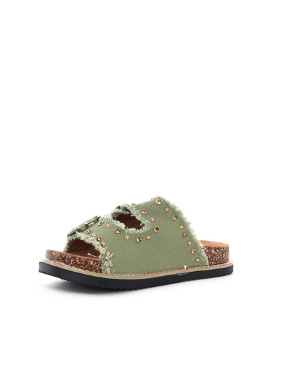 Sandali verdi casual da donna Clyo' per la primavera-estate